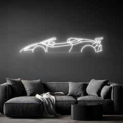Huracan Spider Neon Silhouette