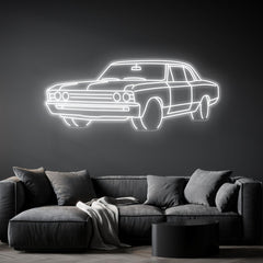 Chevelle 1967 Angle Neon Silhouette