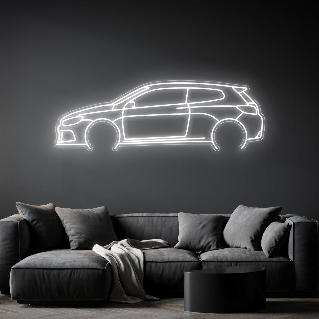 Scirocco R 2016 Neon Silhouette