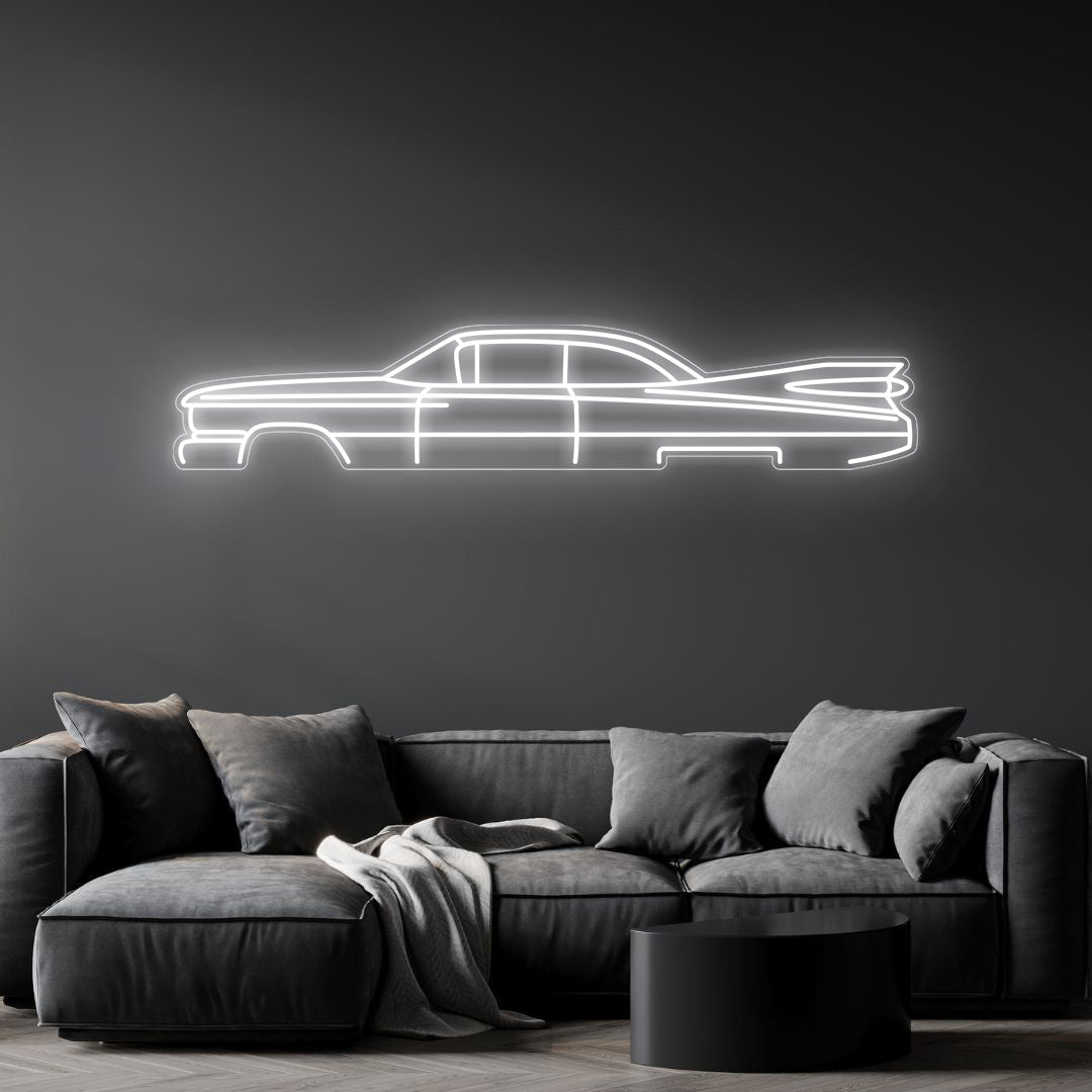 62 1959 Detailed Neon Silhouette