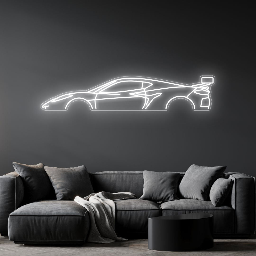 Corvette C8 Z06 Neon Silhouette