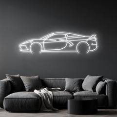 Corvette C8 HTC Neon Silhouette