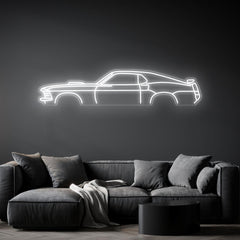 Mustang Fastback 1969 Neon Silhouette