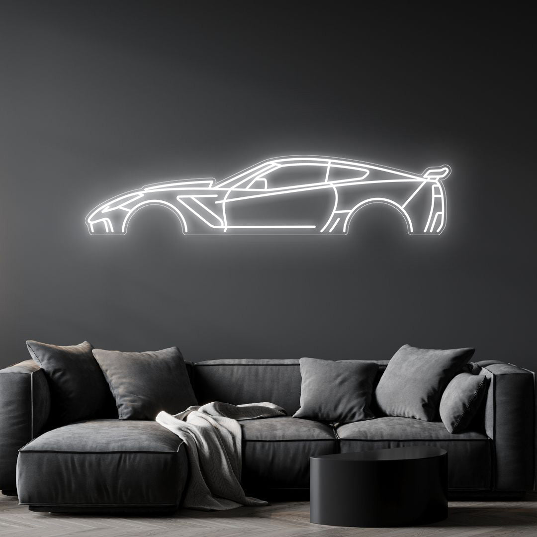 Corvette C7 ZR1 Neon Silhouette