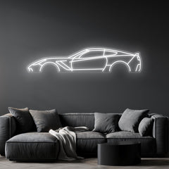 Corvette C7 Z06 Neon Silhouette