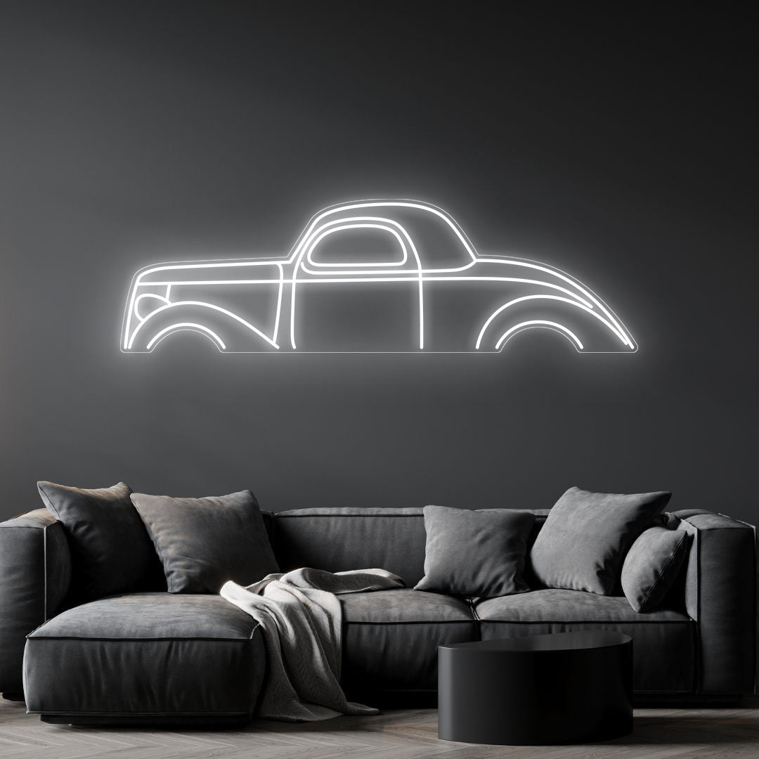 Coupe 1936 Neon Silhouette