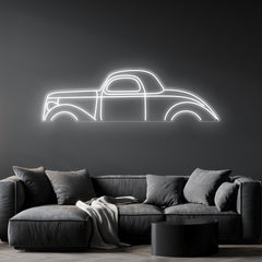 Coupe 1936 Neon Silhouette