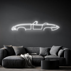 E type Cabrio Neon Silhouette