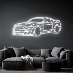 Mustang Shelby GT500 Angle Neon Silhouette
