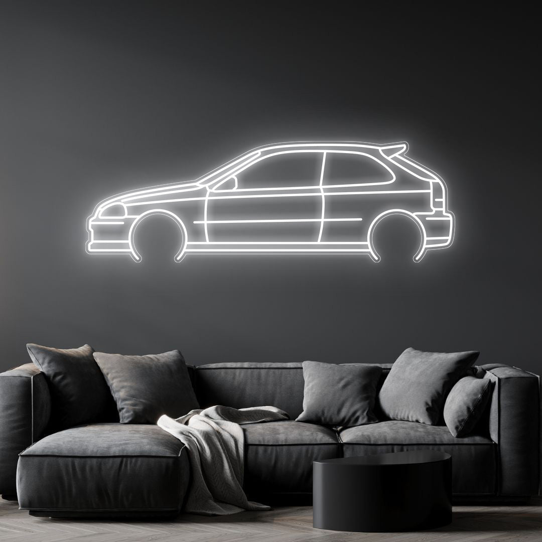 Civic 1998 Hatch Neon Silhouette