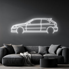 Civic 1998 Hatch Neon Silhouette