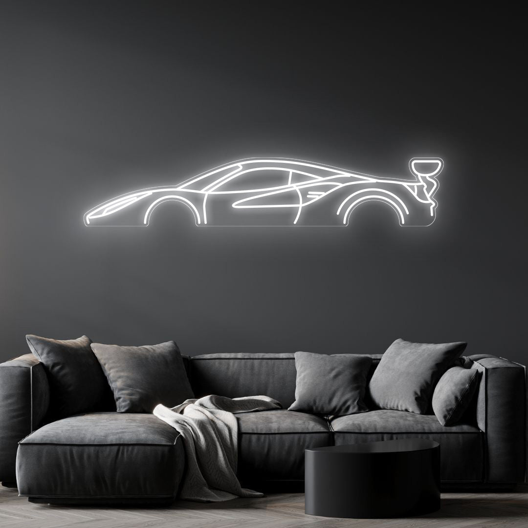 488 Race Neon Silhouette