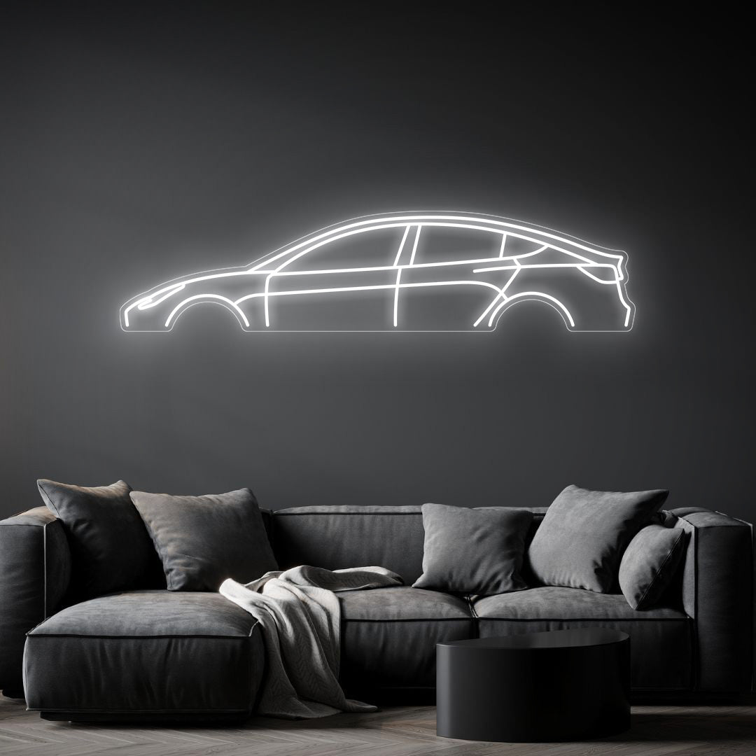 Model 3 Neon Silhouette