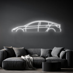Model 3 Neon Silhouette