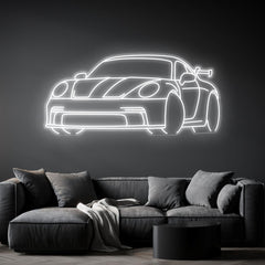 911 992 GT3 Angle Neon Silhouette