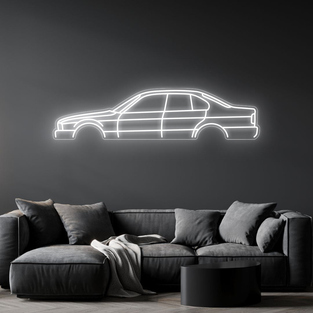 E34 M5 Neon Silhouette