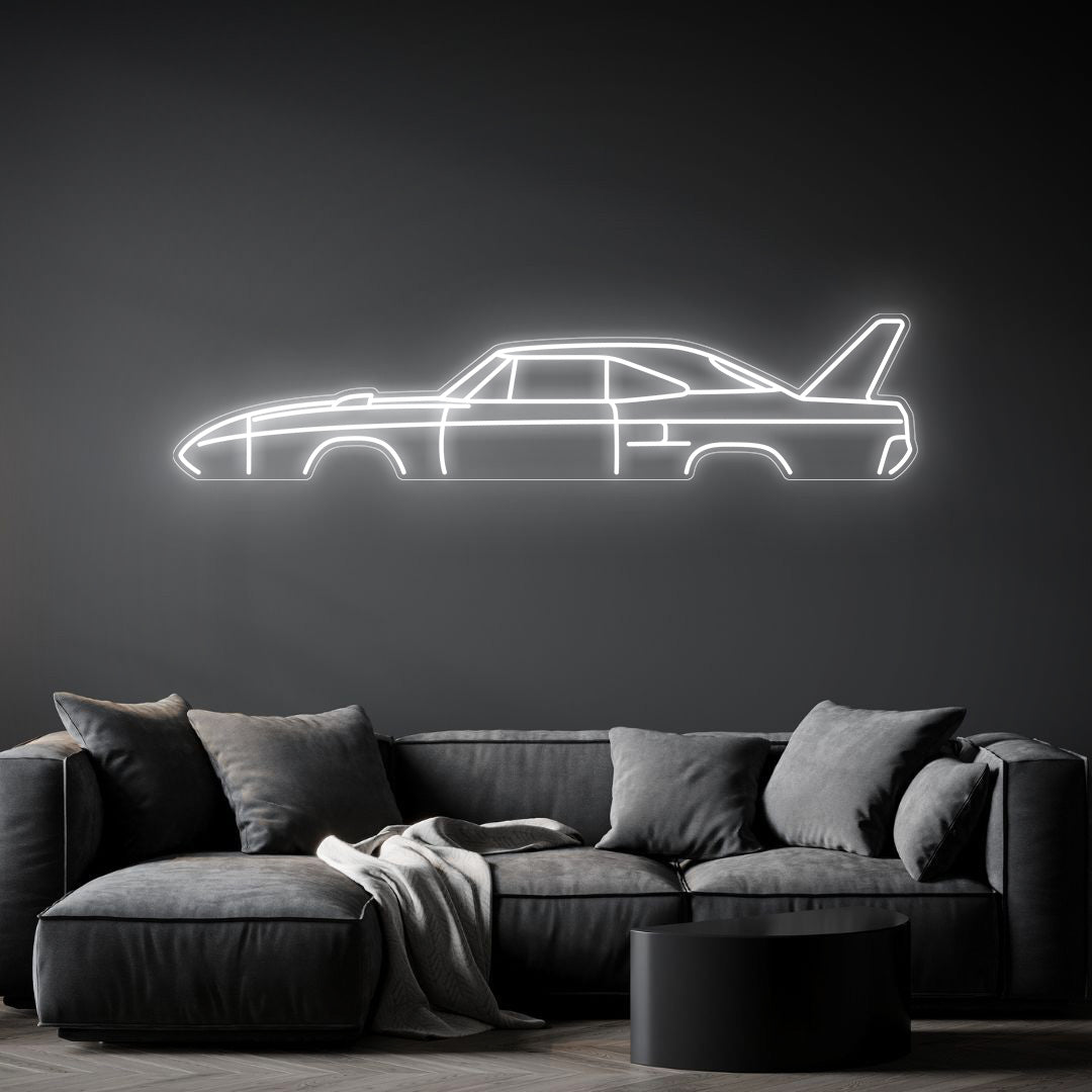 Superbird 1970 Neon Silhouette