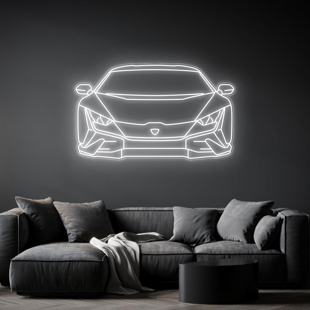 Huracan Tecnica Front Neon Silhouette