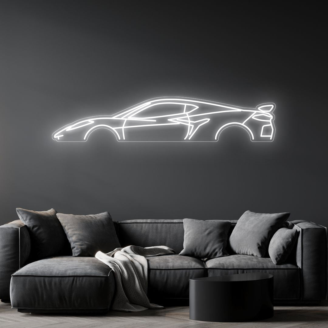 Corvette C8 Z06 Neon Silhouette