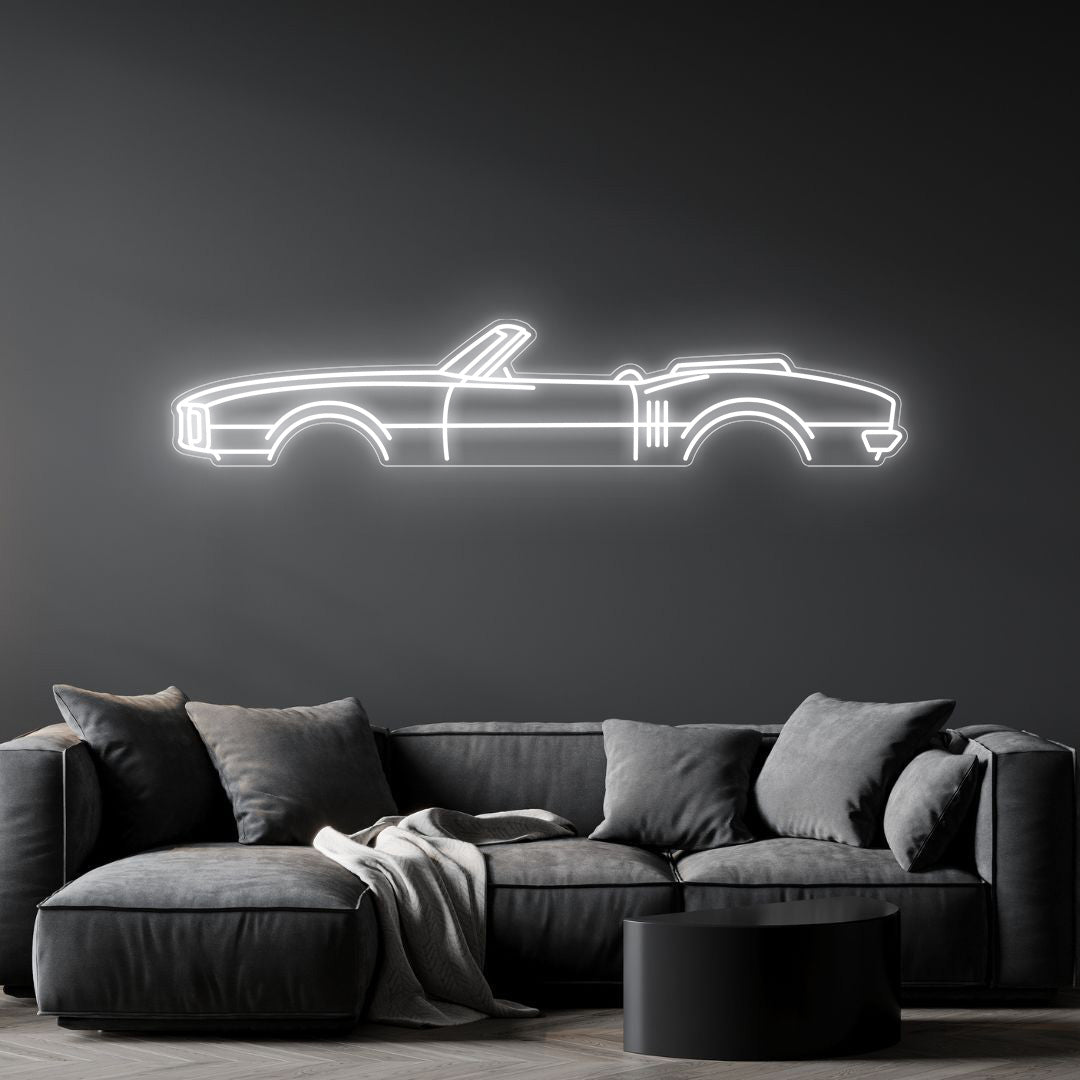 Firebird Cabrio 1968 Neon Silhouette