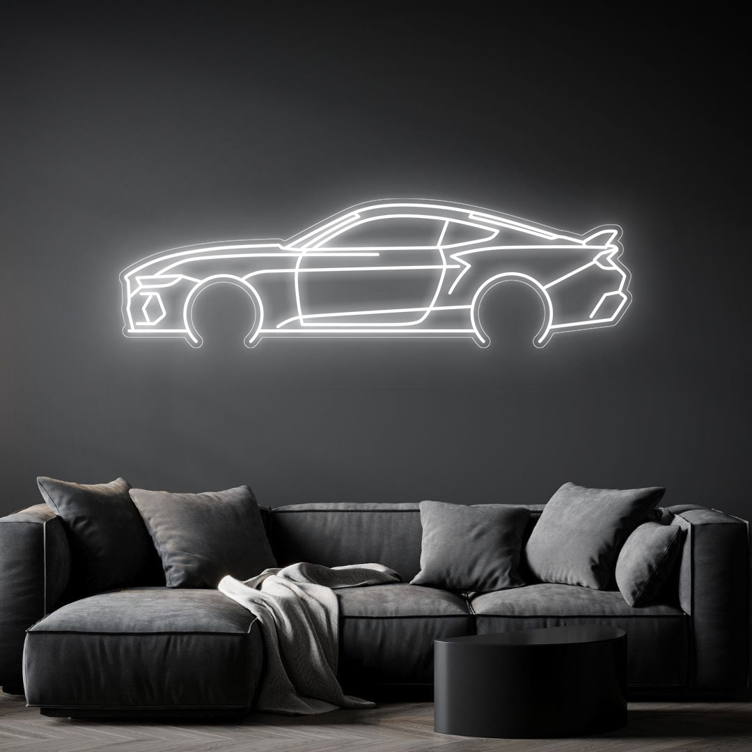 Mustang 2024 Neon Silhouette