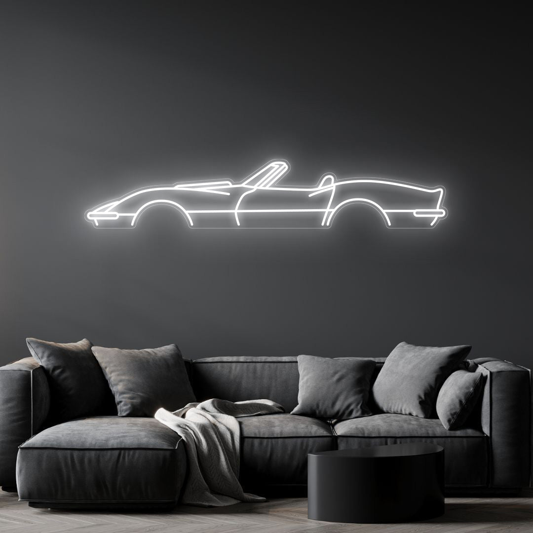 Corvette C3 1970 Neon Silhouette