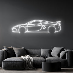 Corvette C8 HTC Neon Silhouette