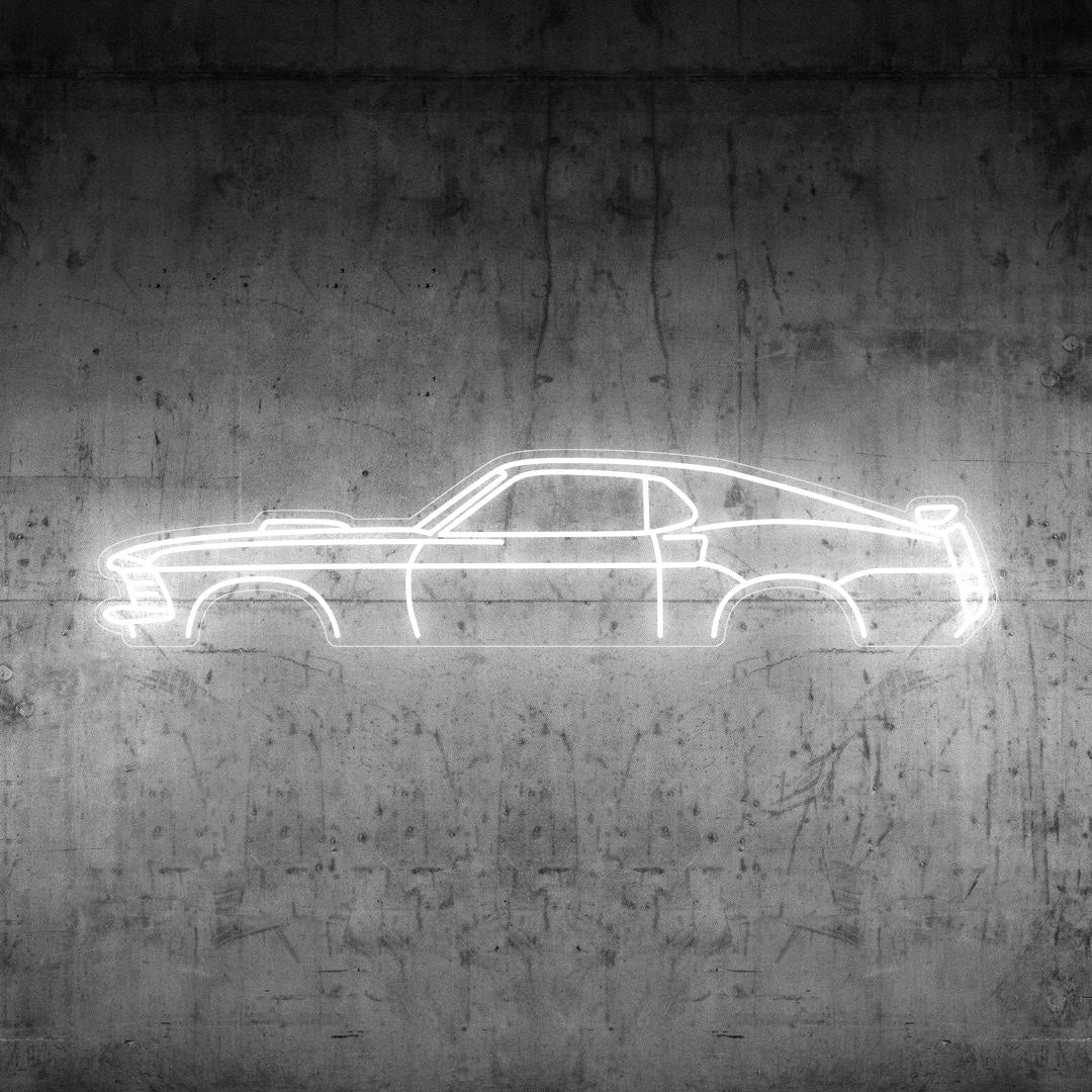Mustang Fastback 1969 Neon Silhouette