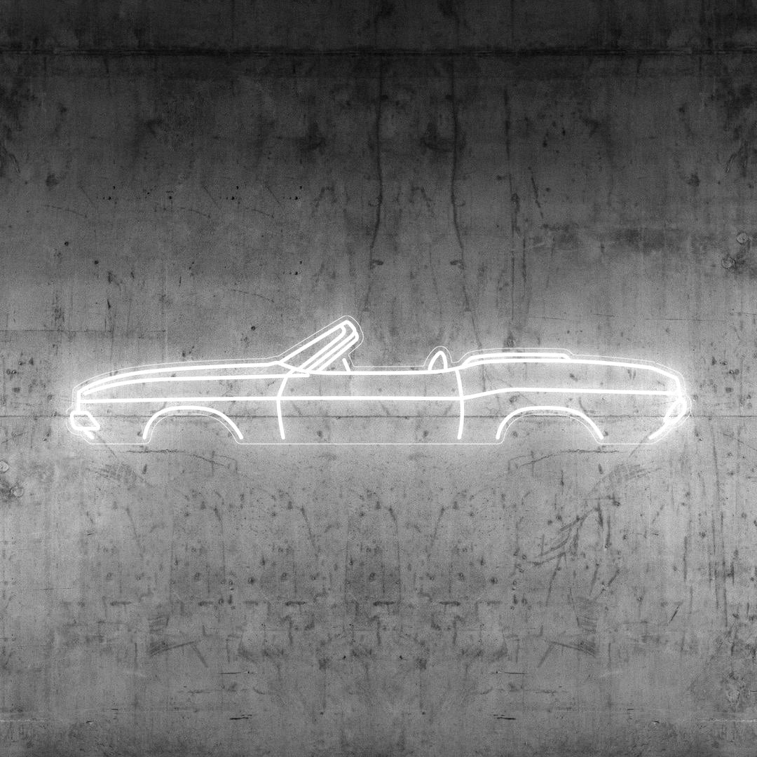 Challenger Cabrio 1970 Neon Silhouette