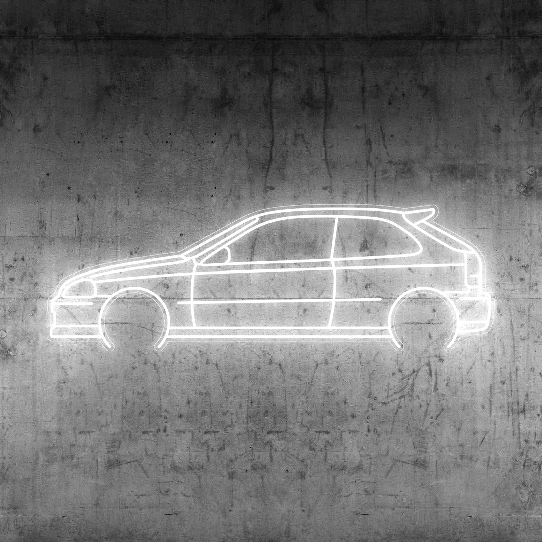 Civic 1998 Hatch Neon Silhouette