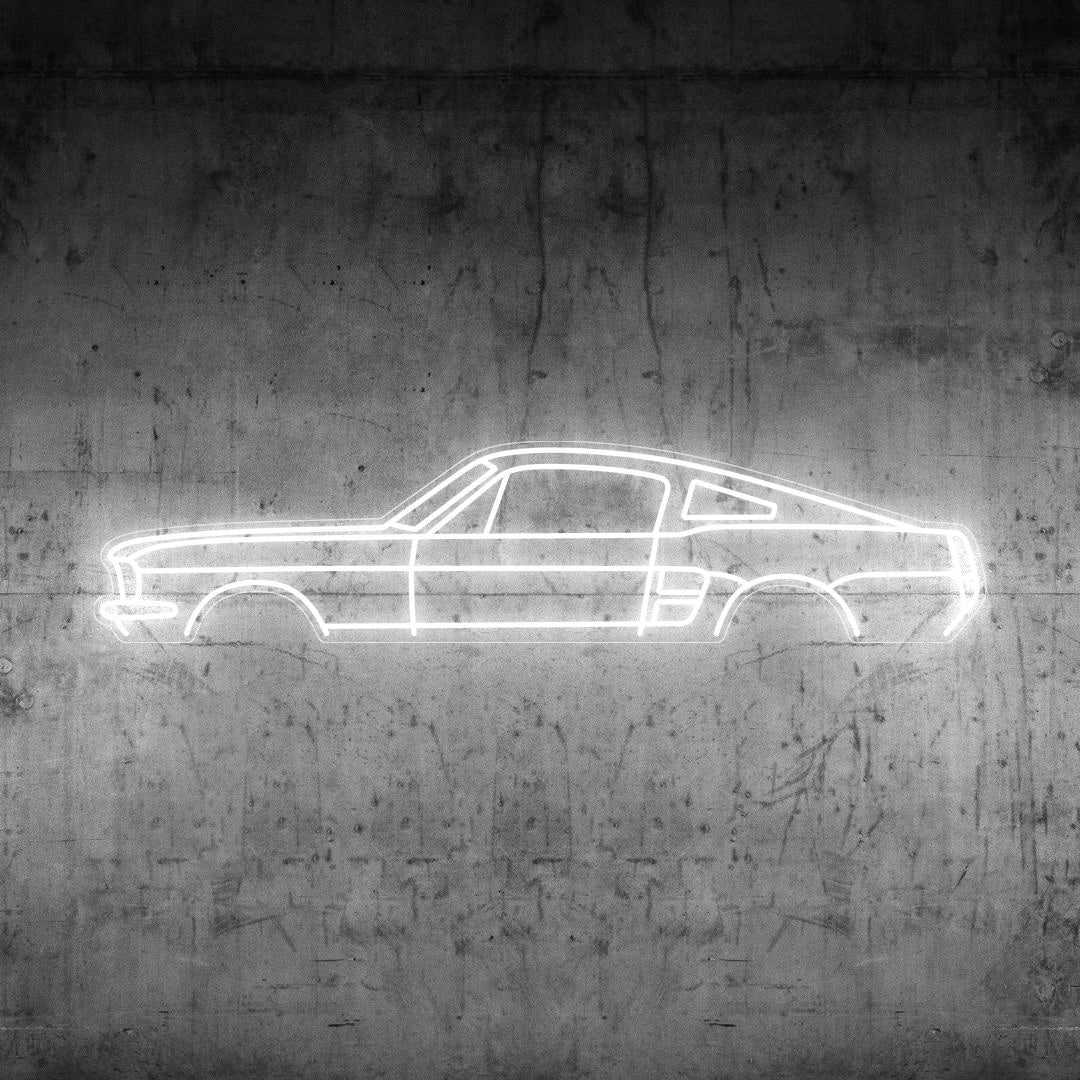 Mustang Fastback 1967 Neon Silhouette