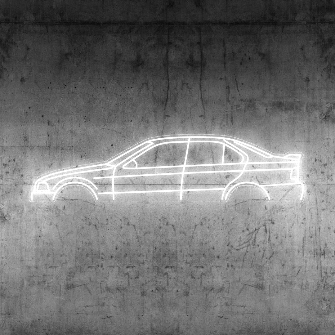E36 Sedan Neon Silhouette