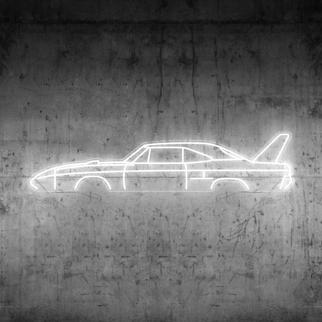 Superbird 1970 Neon Silhouette