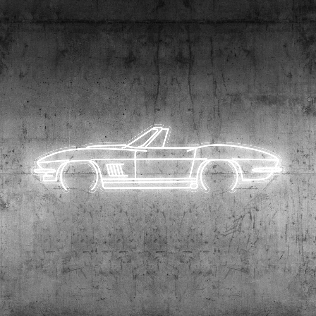Corvette C2 Cabrio Neon Silhouette