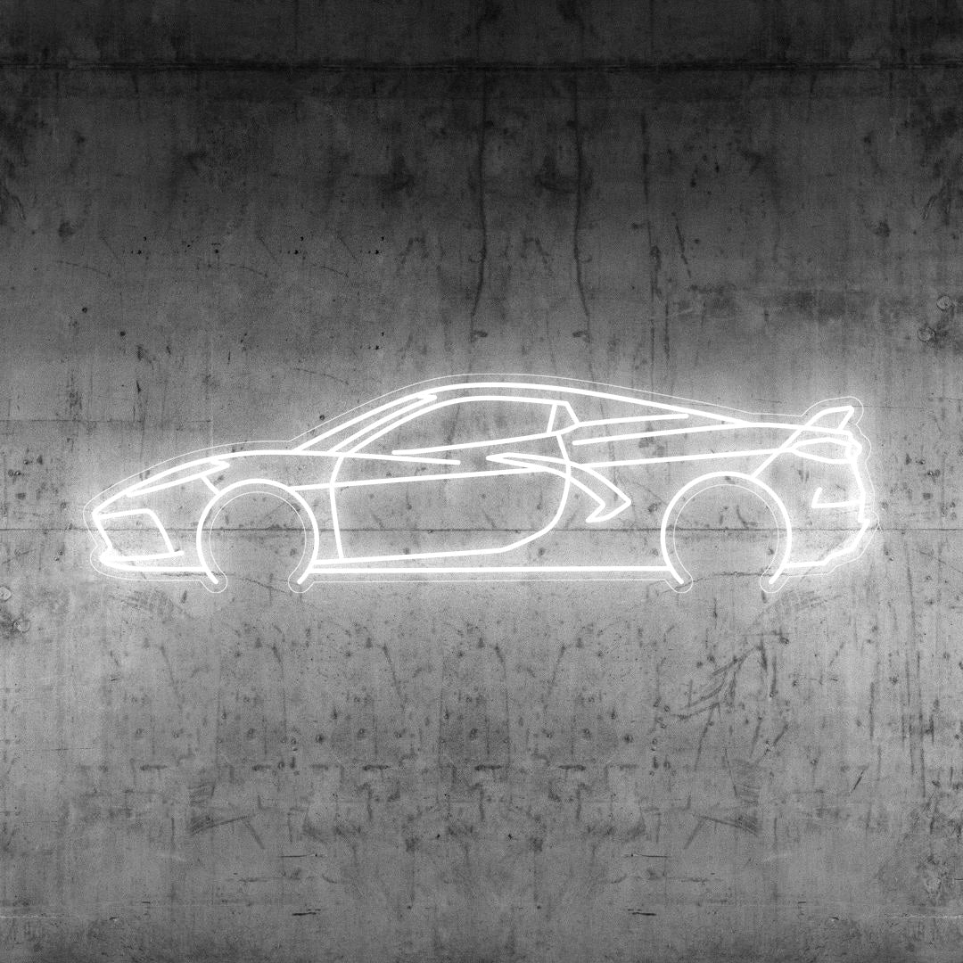 Corvette C8 HTC Neon Silhouette