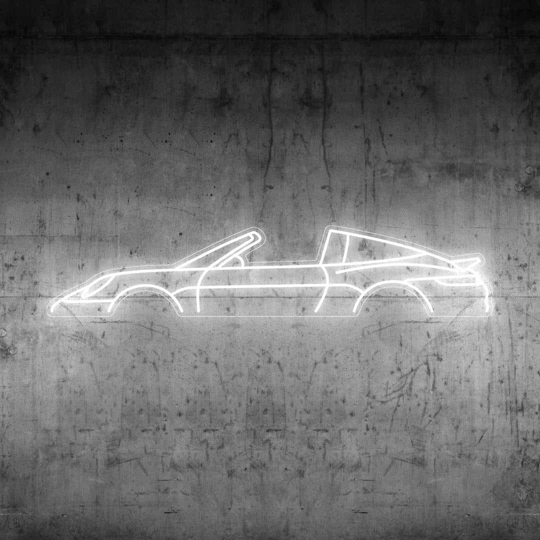 911 992 Targa 2 Neon Silhouette