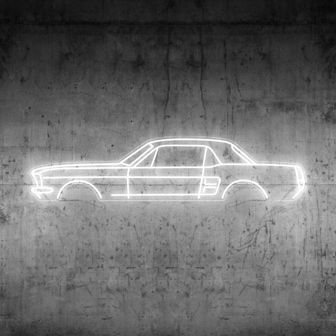 Mustang 1967 Coupe Neon Silhouette
