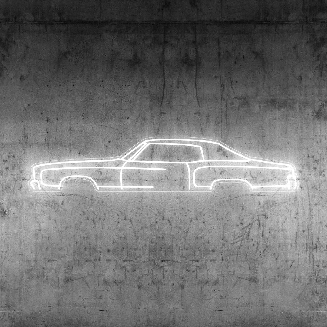 Monte Carlo 1972 Neon Silhouette