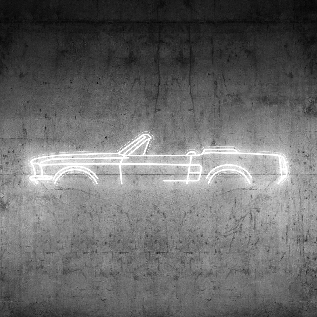 Mustang Cabrio 1967 Neon Silhouette