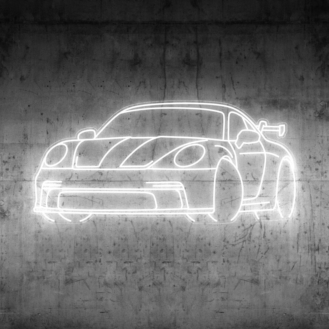 911 992 GT3 Angle Neon Silhouette