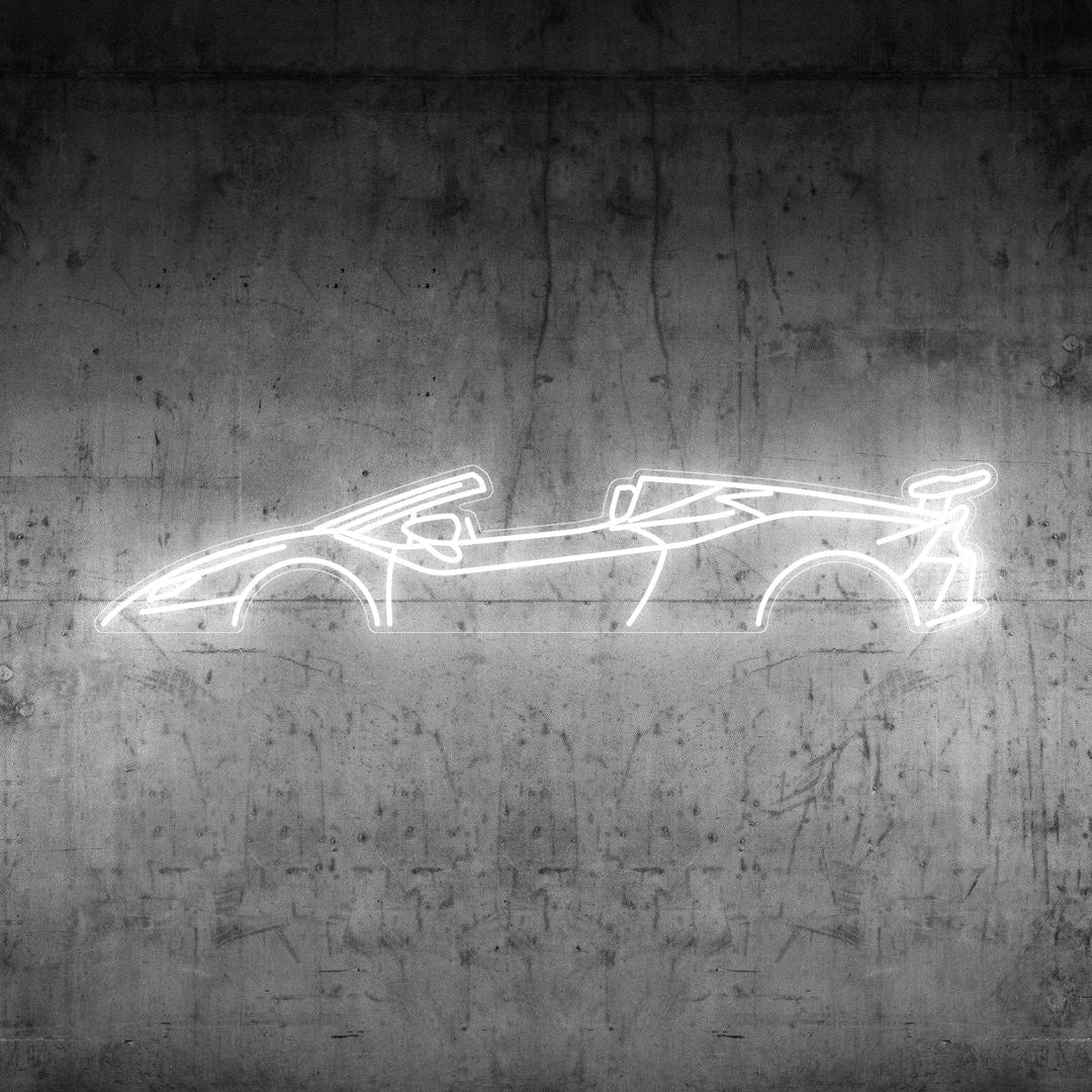 Huracan Spider Neon Silhouette