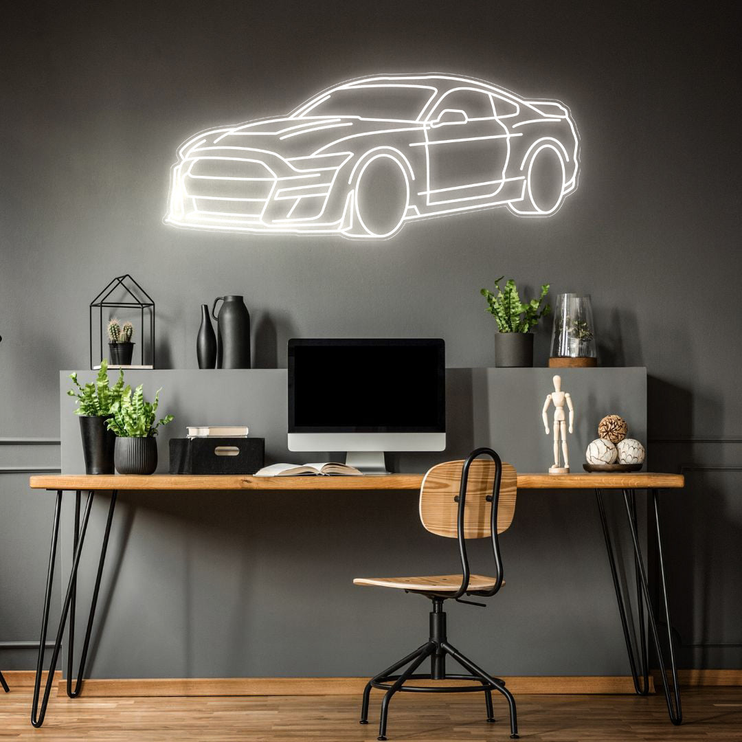 Mustang Shelby GT500 Angle Neon Silhouette