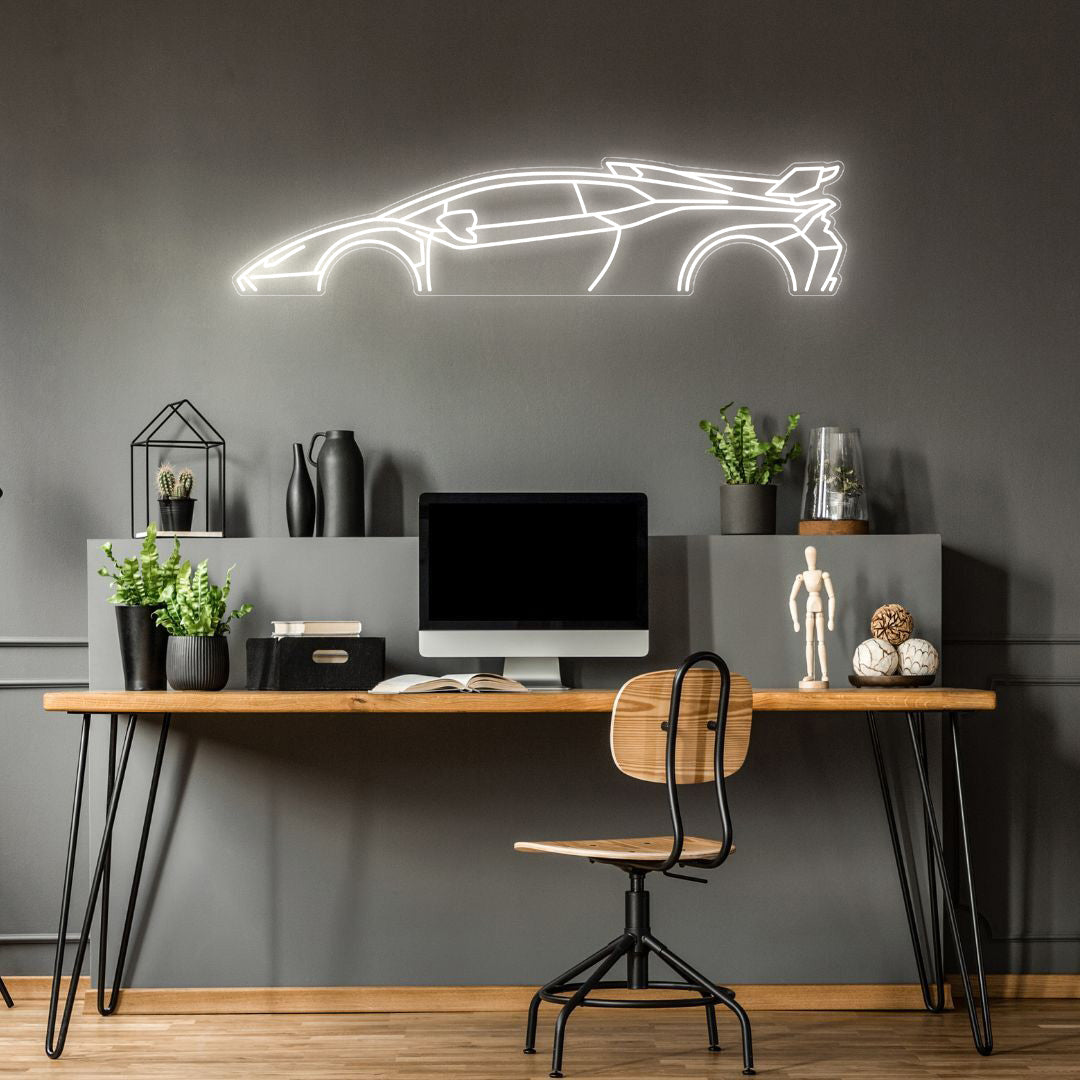 Huracan STO Neon Silhouette
