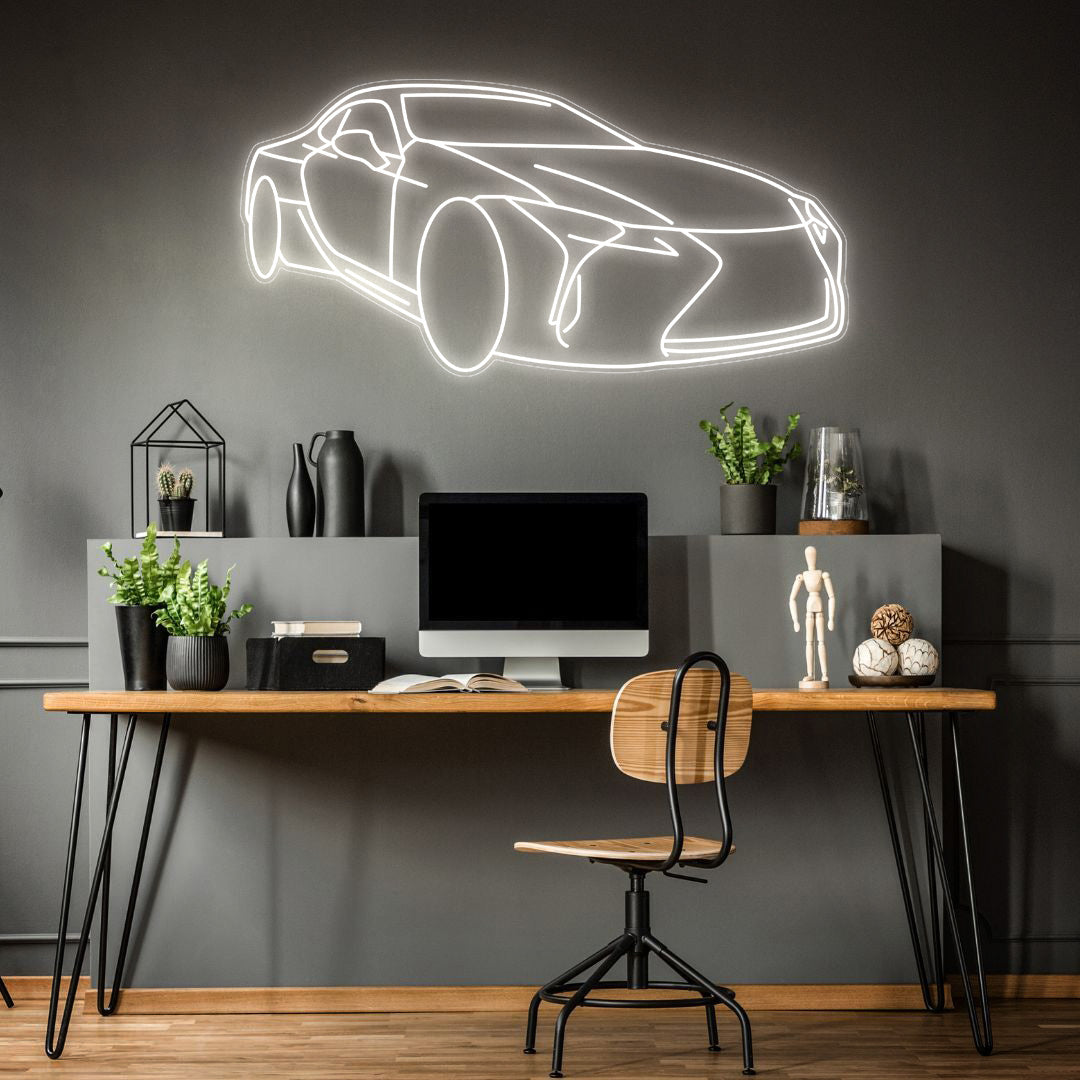LC500 Angle Neon Silhouette