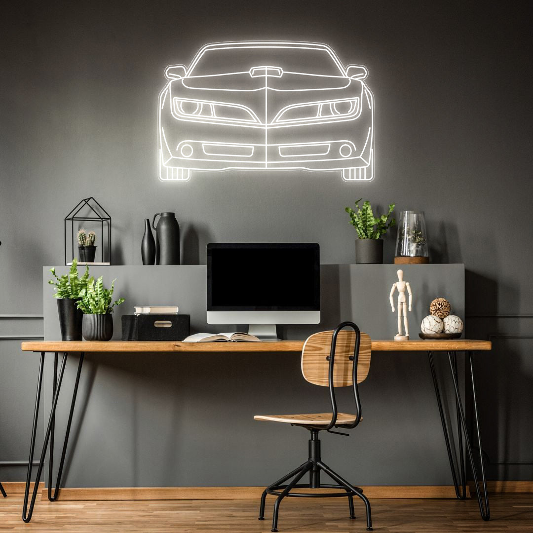 Trans Am Front Neon Silhouette