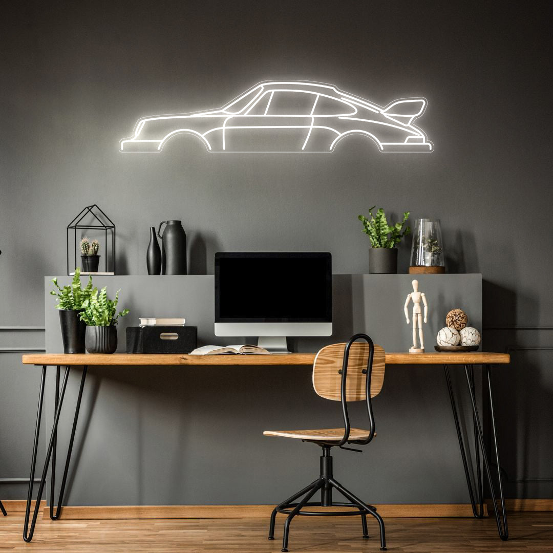 911 1980 Race Neon Silhouette