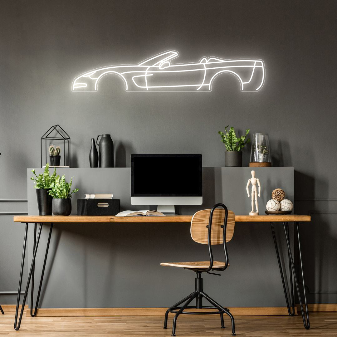 Corvette C5 Cabrio Neon Silhouette