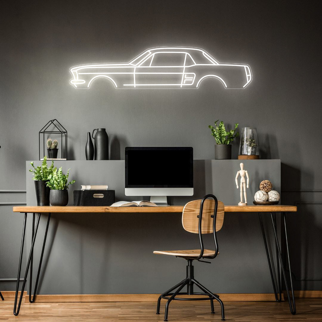 Mustang 1967 Coupe Neon Silhouette