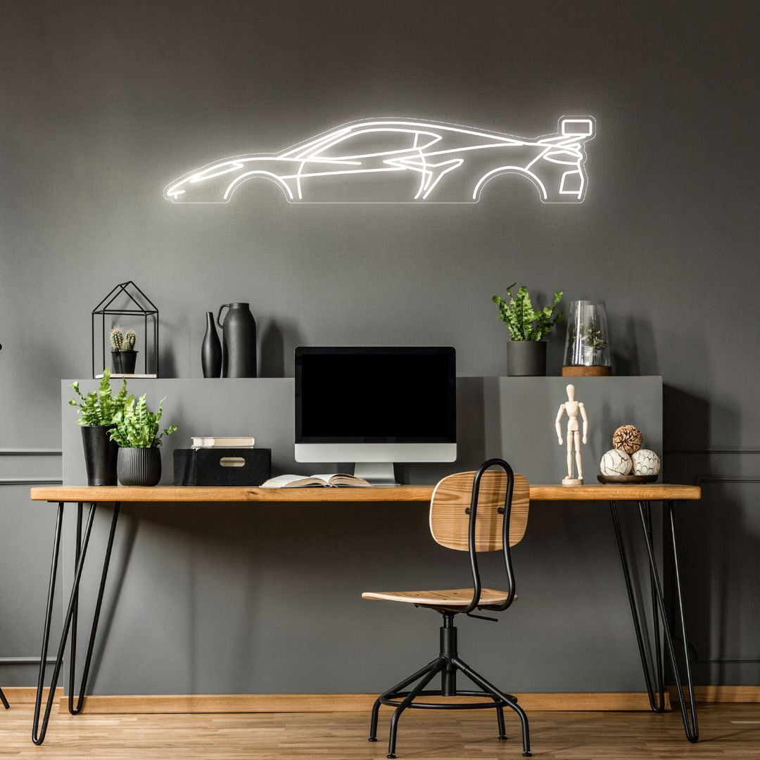 Corvette C8 Z06 Neon Silhouette