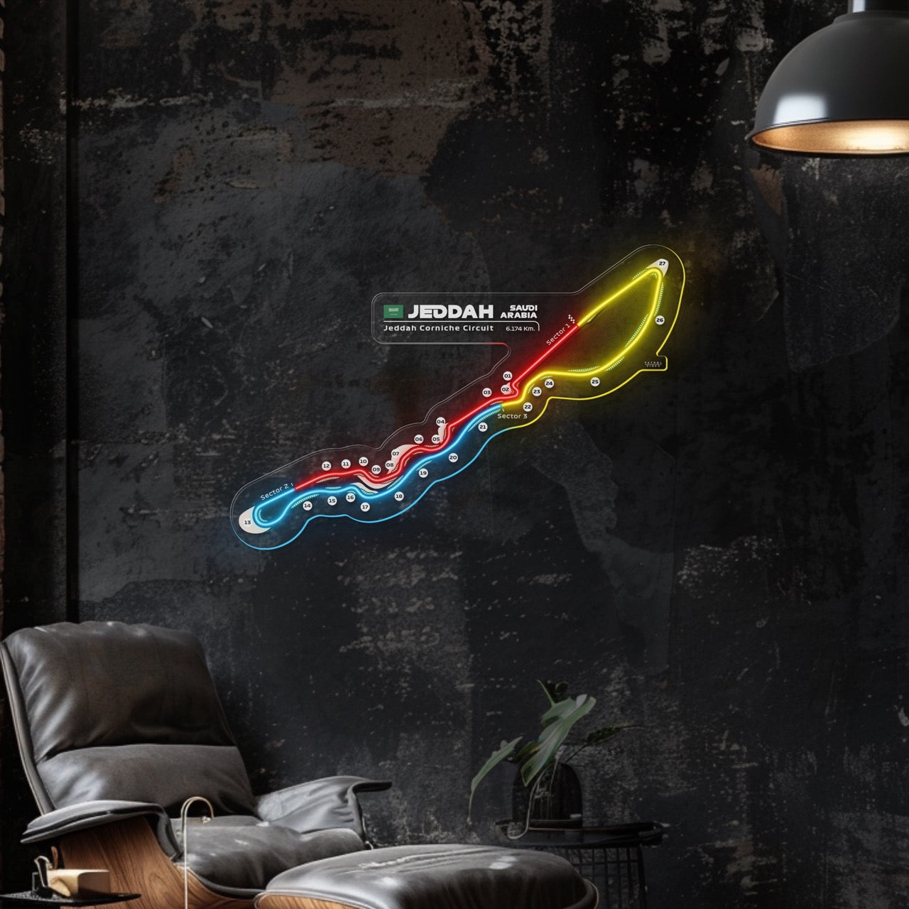 Jeddah Corniche Circuit Neon Race Track
